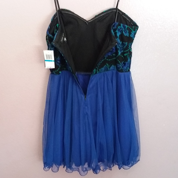 City Studios + Juniors' Blue Embroidered Dress - Picture 8 of 8